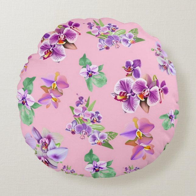 Orchid Round Cushion (Front)