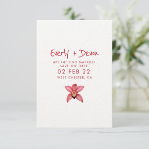 Orchid Save The Date Invitation