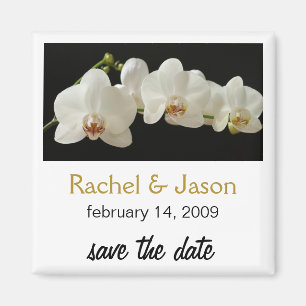 Orchid Save the Date Magnet
