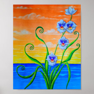 Orchid Sunset Poster