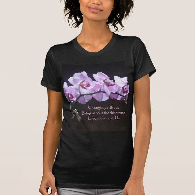 Orchid t-shirt- Changing Attitude T-Shirt (Front)