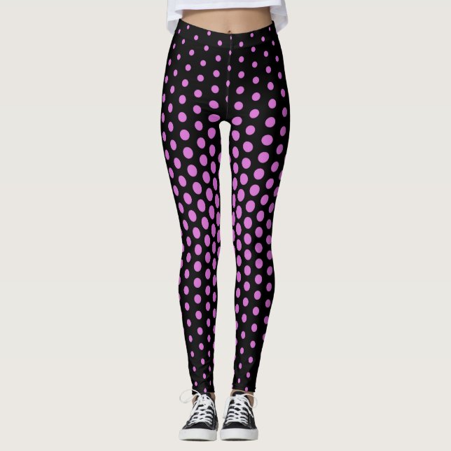 Orchid Techno Dot Pattern Leggings (Front)