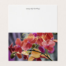 Orchid Thank You Card