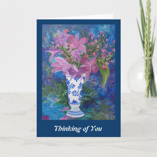 Orchid Thinking of you card (Front)