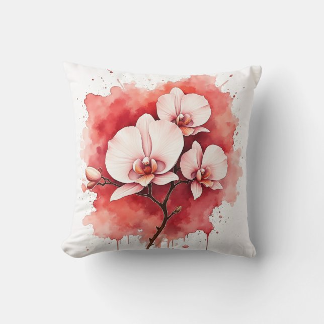 Orchid Throw Pillow (Front)