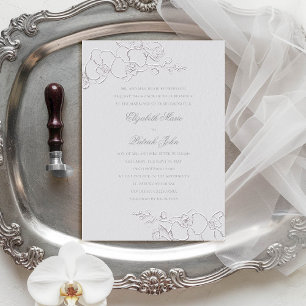 Orchid Timeless Faux Ivory Classic Formal Wedding Invitation