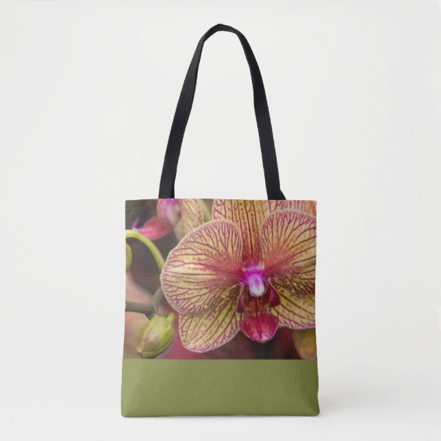 Orchid tote to take to market bag (Front)