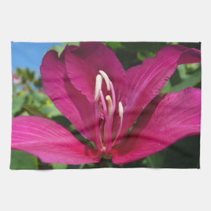 Orchid Tree Blossom Tropical Floral Tea Towel