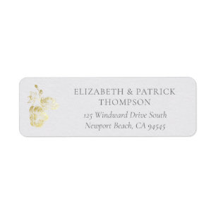 Orchid Vows Ivory Formal Classic Wedding Address Return Address Label