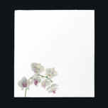 Orchid Watercolor Painting Notepad<br><div class="desc">This is a watercolor painting of my orchid plant. I used Daniel Smith watercolor paints on Arches hot pressed paper.</div>