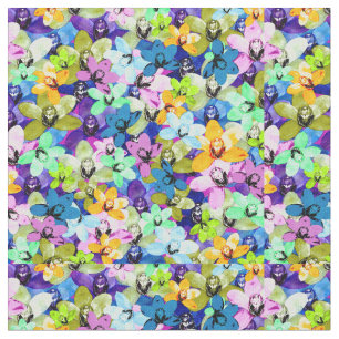 Orchid Watercolour Extravaganza, Fabric