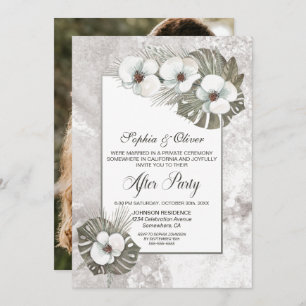 Orchid Wedding After Party Photo Invitation