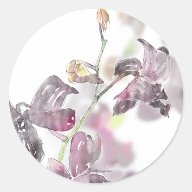 Orchid Wedding Envelope Seal (Front)