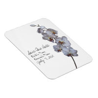 Orchid Wedding Save The Date Magnet
