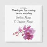 Orchid Wedding Souvenirs Keepsakes Giveaways Magnet<br><div class="desc">Click on our store 'Floral Collections' and see all the COLLECTIONS for matching printed material for our many beautiful floral wedding designs, including engagement, save the date cards, bridal shower & wedding invitations, seating plans, table cards, guest books, banners and ideas. . Souvenir gifts including favour boxes, keychains, magnets, cards,...</div>