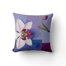 Orchid Whispers: White and Violet Tones on Pastel 