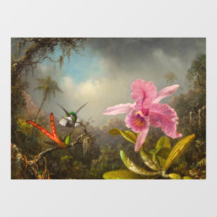 Orchid with Two Hummingbirds Heade