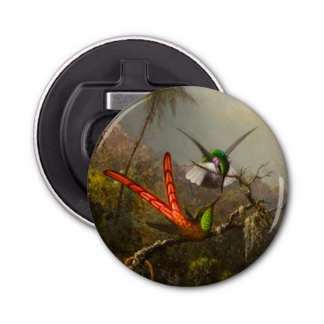 Orchid with Two Hummingbirds Heade Bottle Opener (Front)