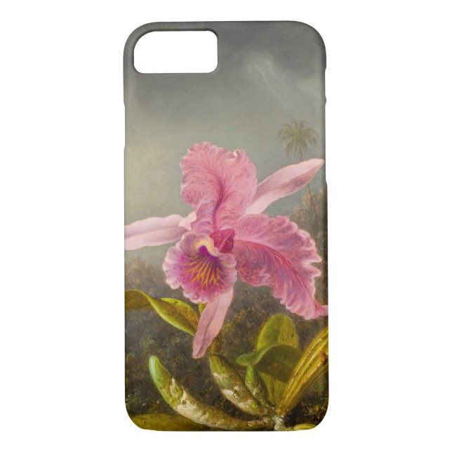 Orchid with Two Hummingbirds Heade Case-Mate iPhone Case (Back)