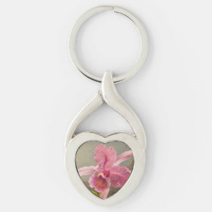 Orchid with Two Hummingbirds Heade Key Ring
