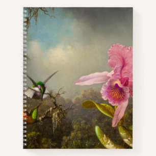 Orchid with Two Hummingbirds Heade Notebook