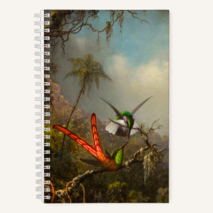 Orchid with Two Hummingbirds Heade Notebook