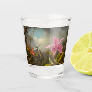 Orchid with Two Hummingbirds Heade Shot Glass