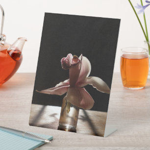 Orchid Wooden Poster Pedestal Sign