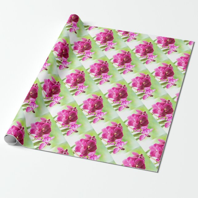 orchid wrapping paper (Unrolled)