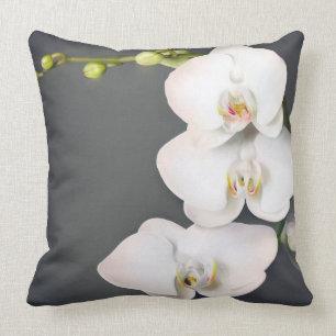 Orchidaceae (white orchids ) cushion