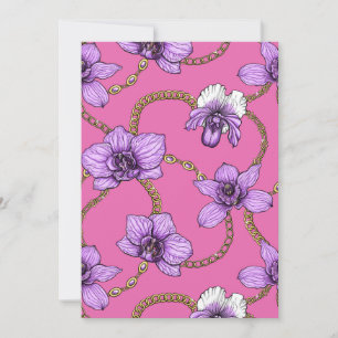 Orchids and chains, violet and pink