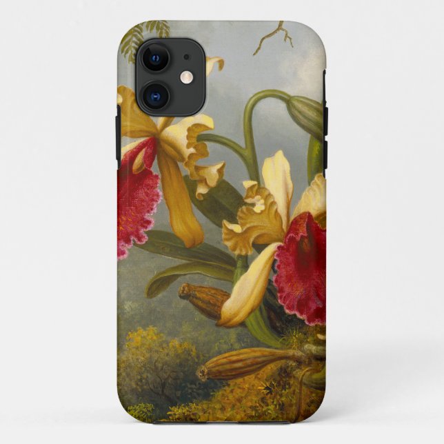 Orchids and Hummingbird Heade Case-Mate iPhone Case (Back)