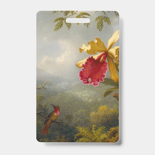 Orchids and Hummingbird Heade ID Badge (Front)