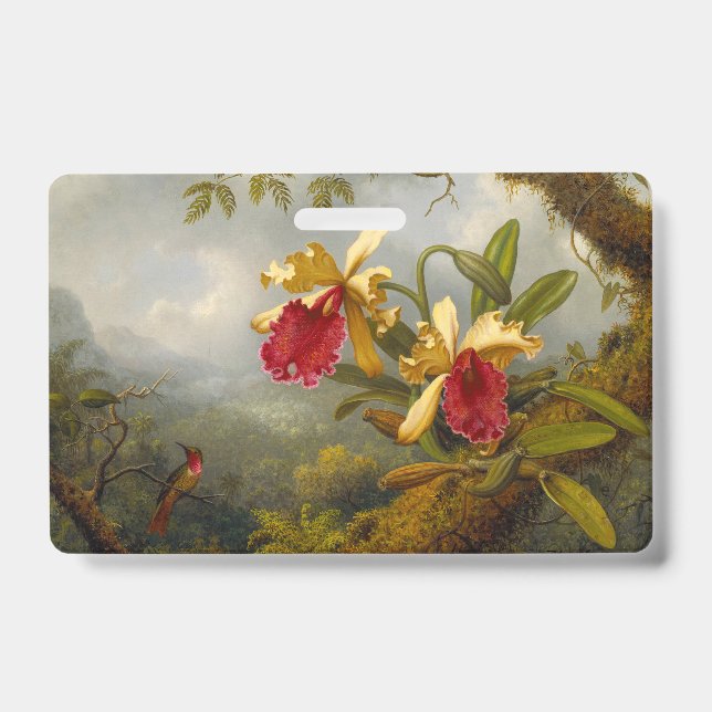 Orchids and Hummingbird Heade ID Badge (Front)