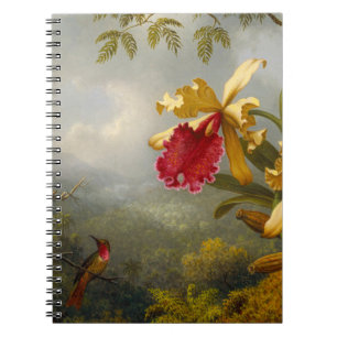Orchids and Hummingbird Heade Notebook