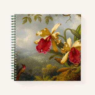 Orchids and Hummingbird Heade Notebook