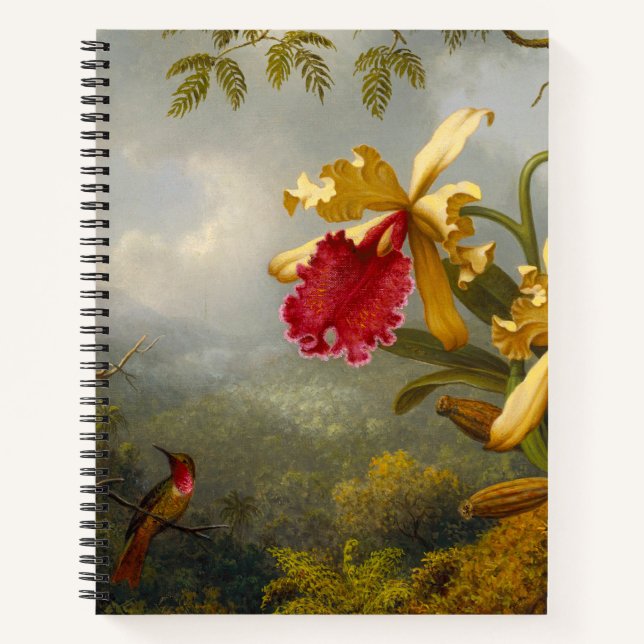 Orchids and Hummingbird Heade Notebook (Front)