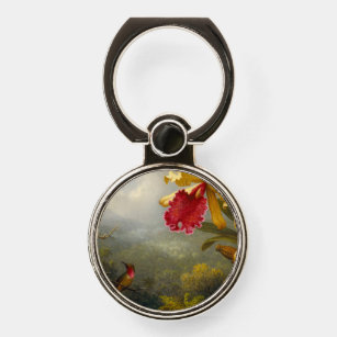Orchids and Hummingbird Heade Phone Ring Stand