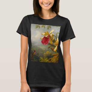 Orchids and Hummingbird Heade T-Shirt