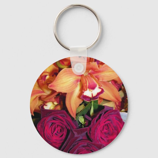 Orchids and Roses_ Key Ring (Front)