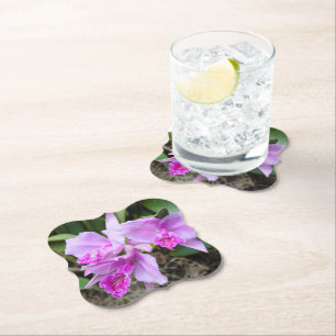 Orchids Bouquet Paper Coaster