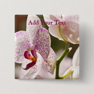 Orchids by Shirley Taylor 15 Cm Square Badge