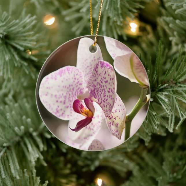 Orchids by Shirley Taylor Ceramic Ornament (Tree)