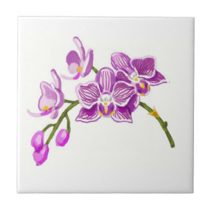 Orchids ceramic tile