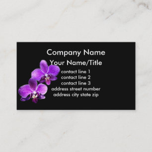 orchids custom business card template