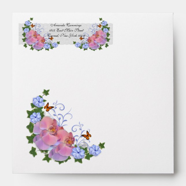 Orchids envelope with return address (Front)