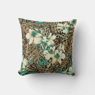 Orchids Floral Watercolor Seamless Illustration Cushion