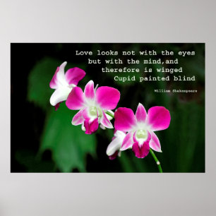 Orchids in Watercolour Poster