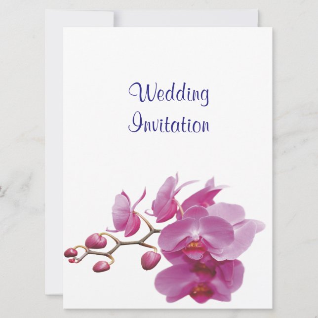 Orchids Inexpensive Wedding Packages Sets Kits Invitation (Front)