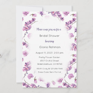 Orchids Invitation, Garden Theme Invitation